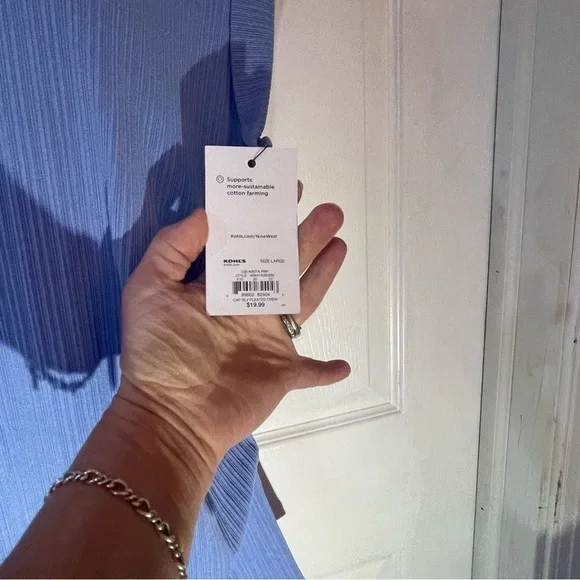 9West cornflower blue blouse, women's Large​​​​​​​ - Picture 5 of 12